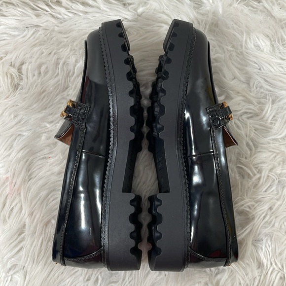 Circus NY by Sam Edelman Deana Platform Lug Sole Loafer Black & Gold Sz 9.5 NEW - Picture 9 of 16